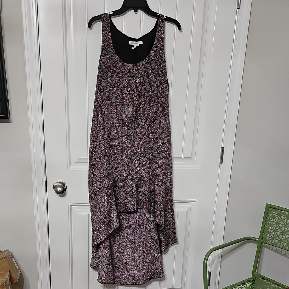 BCBGeneration Pink Floral High-Low Dress